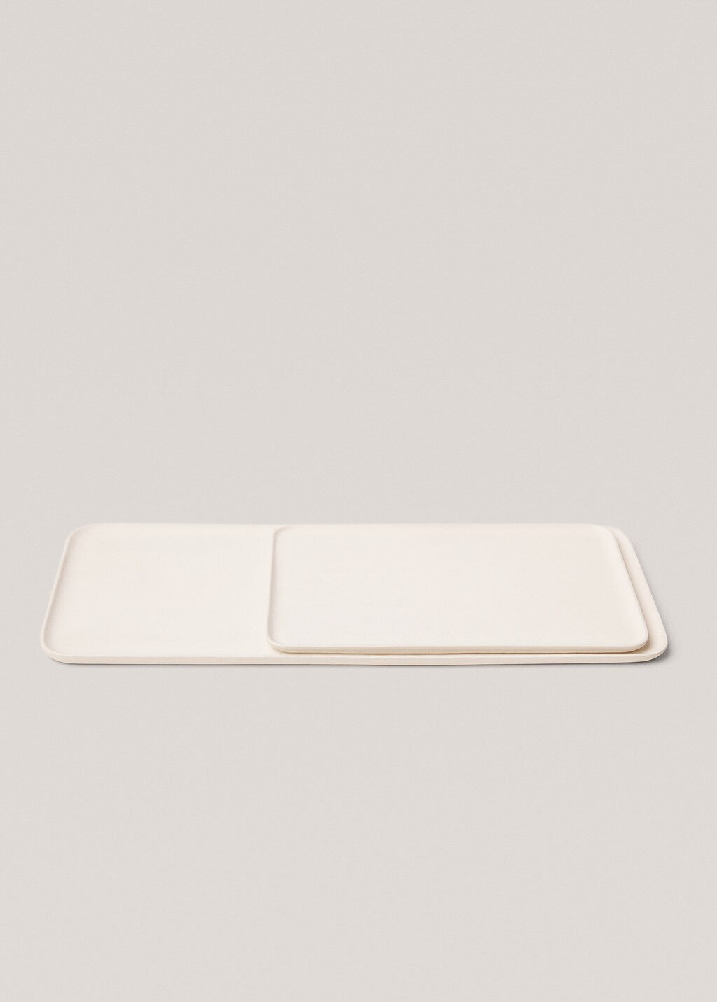 Serving tray, metal, flat rectangular, 11.8 x 7.3 in