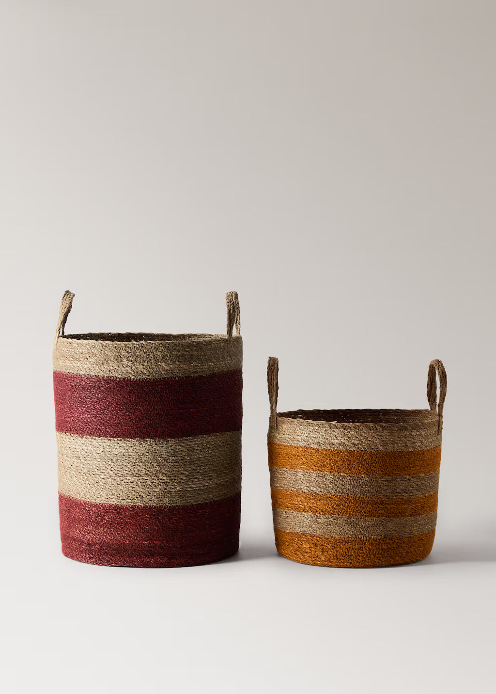 Decorative basket, seagrass, two short handles