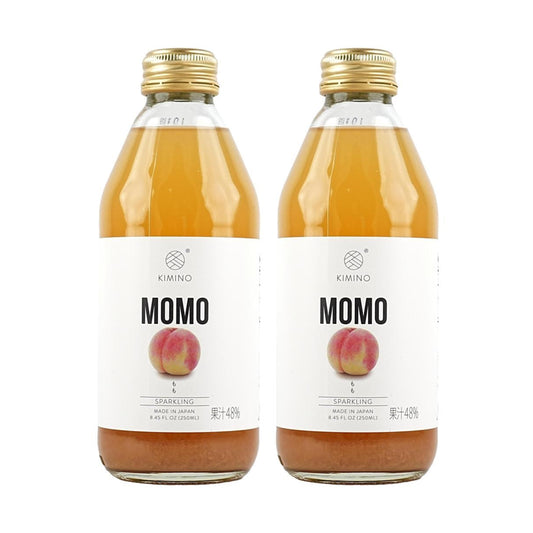 Soda, Kimino sparkling juice, momo peach, 8.45oz, pack of 2