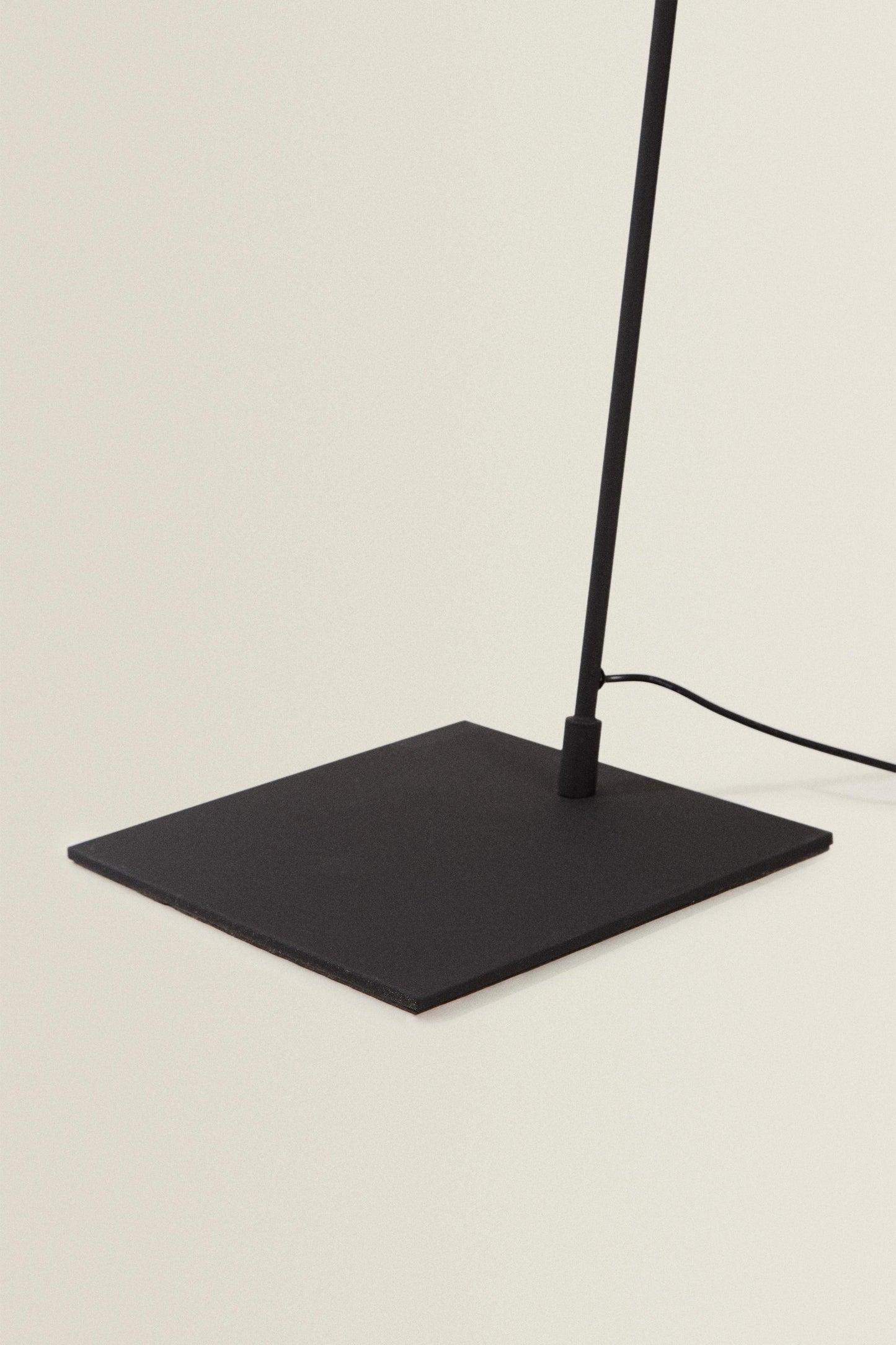 Floor lamp, metal stem, faded black