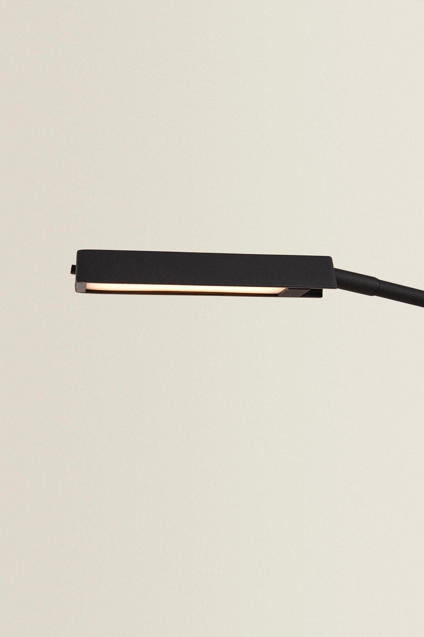 Floor lamp, metal stem, faded black