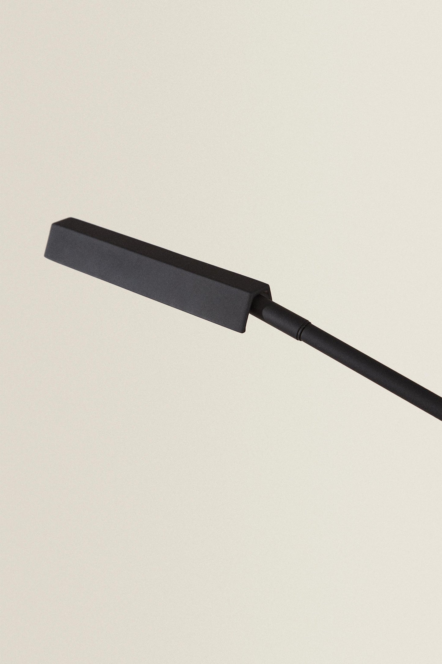 Floor lamp, metal stem, faded black