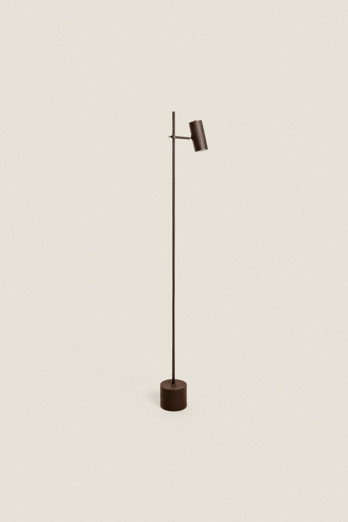 Floor lamp, featuring spotlight, brown