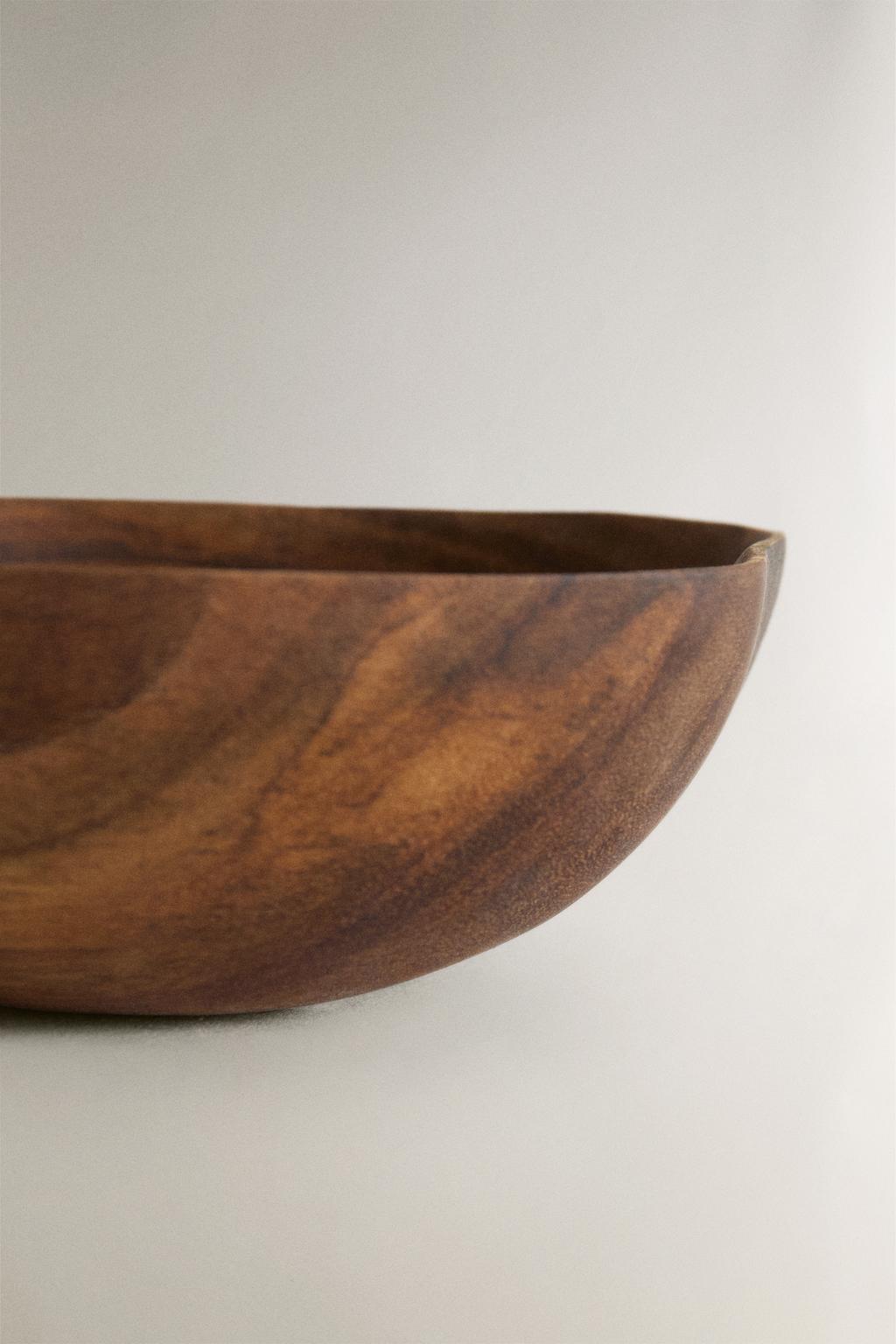 Decorative bowl, acacia wood mini bowl, apple