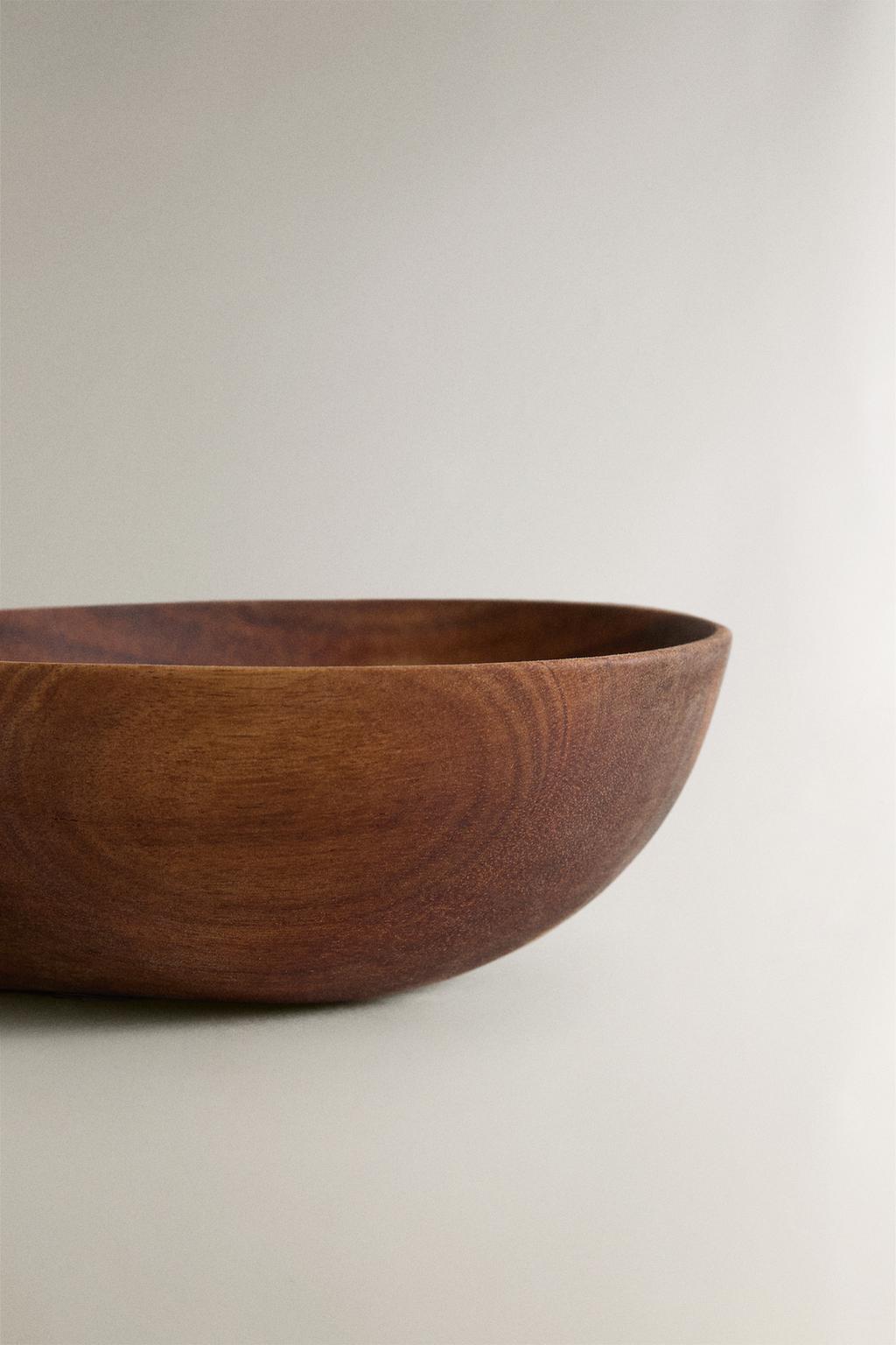 Decorative bowl, acacia wood mini bowl, pear