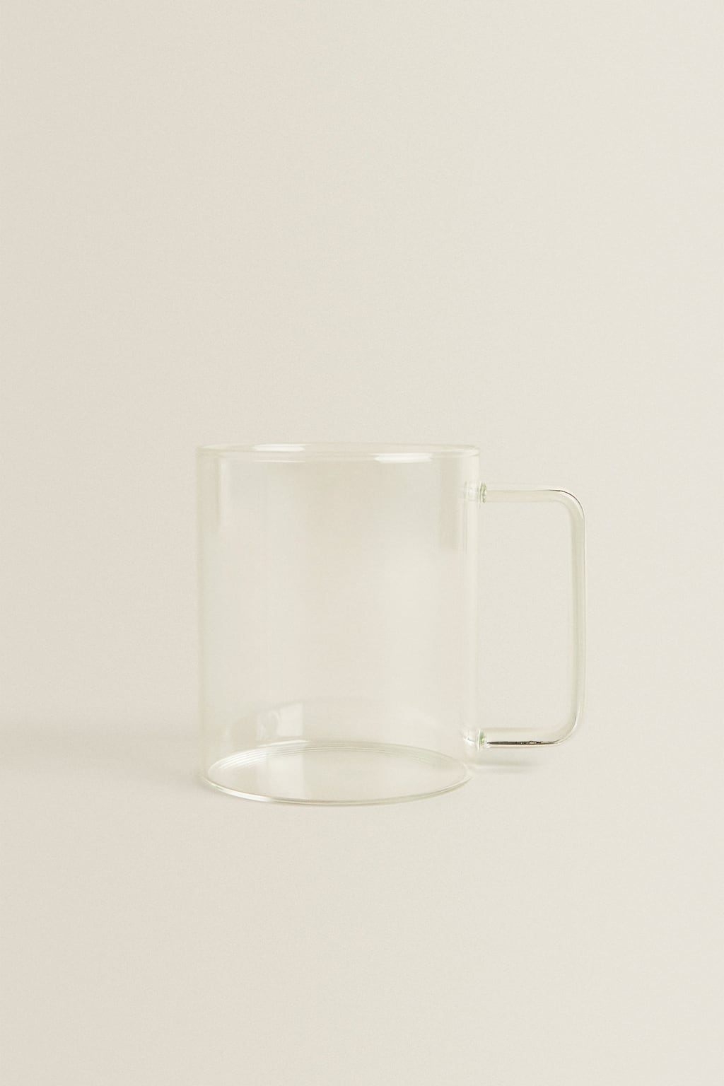 Glassware, mug, borosilicate glass, 3.9"