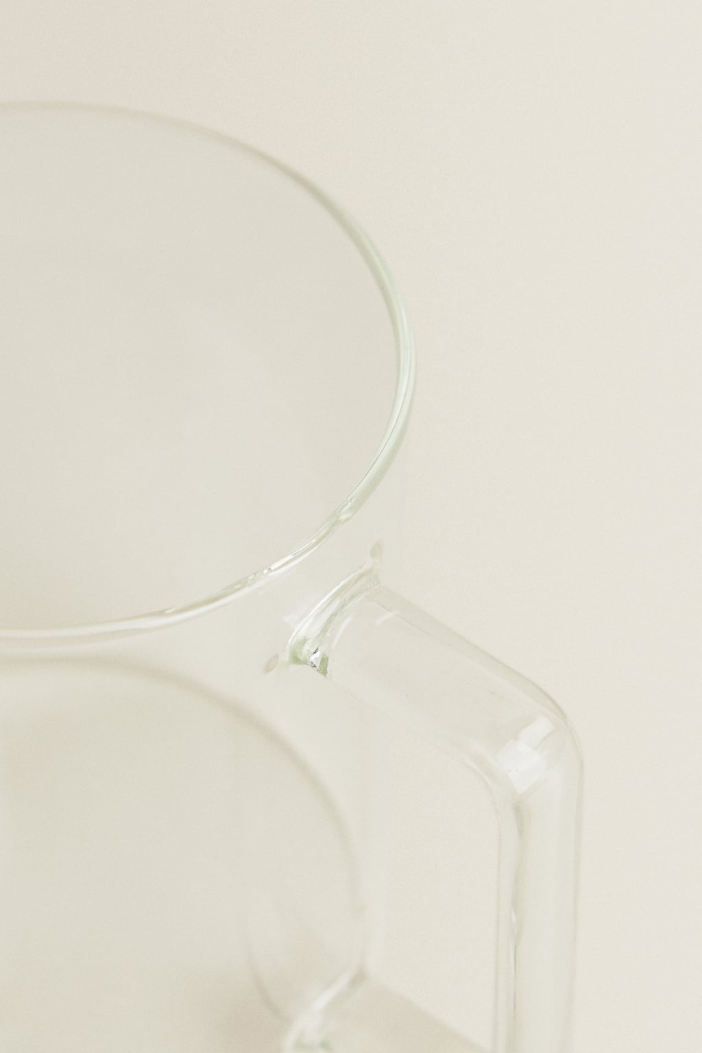 Glassware, mug, borosilicate glass, 3.9"