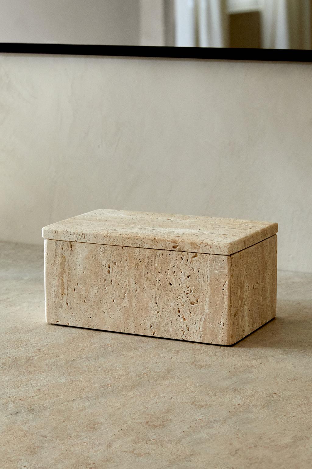 Storage box, marble, rectangular