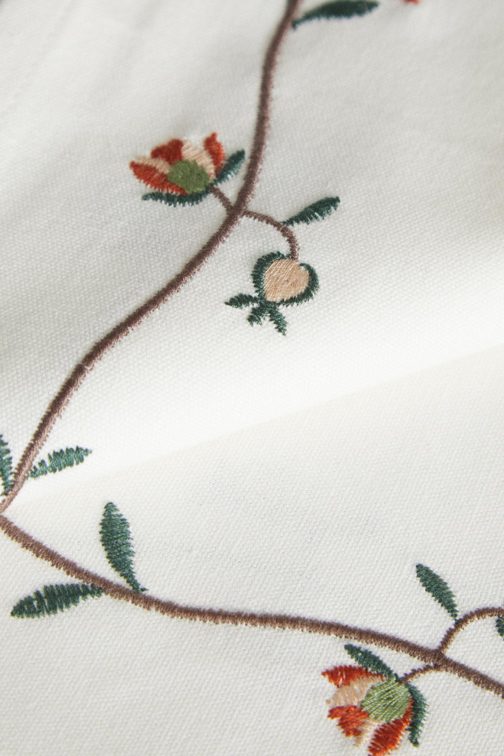 Napkin, cotton, 17.5 in, pack 2, floral vine