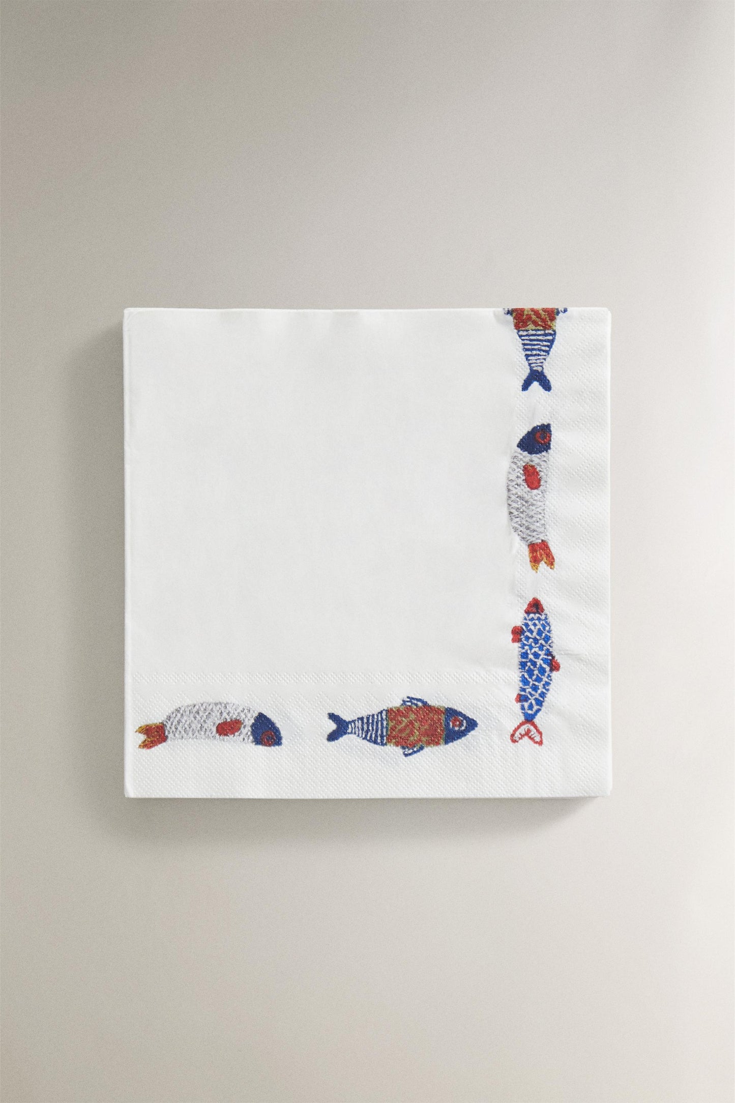 Napkin, paper, 15.8 in, pack 20, fish