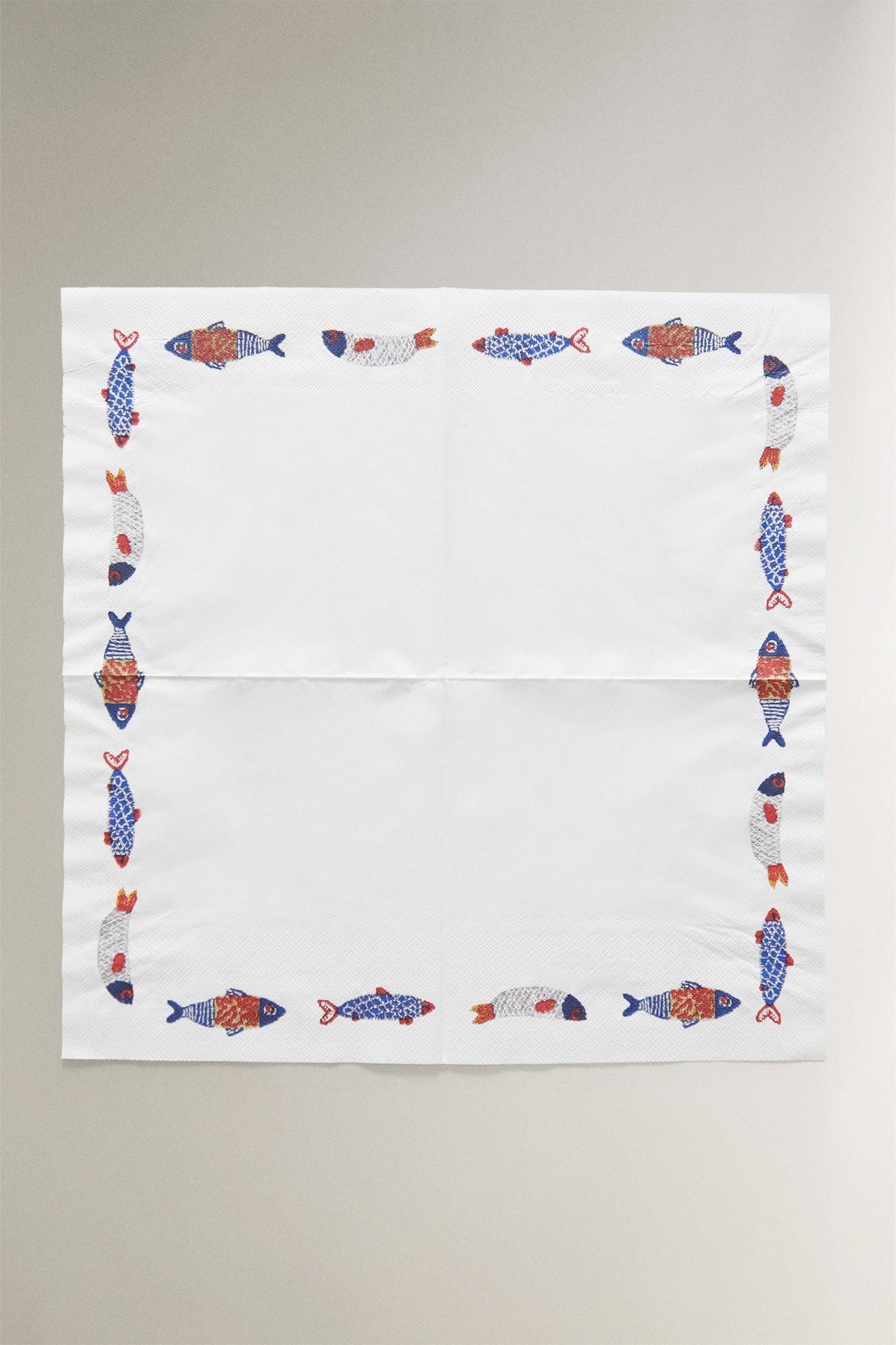 Napkin, paper, 15.8 in, pack 20, fish