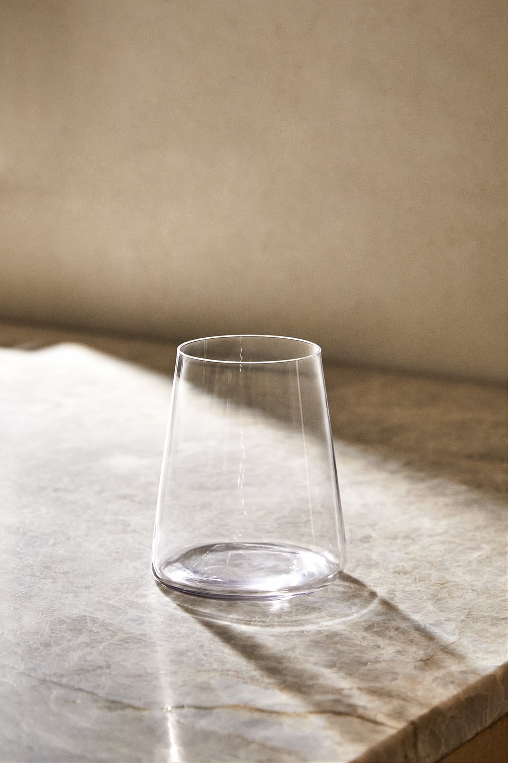 Glassware, tumbler glass, 3.9", cone shape