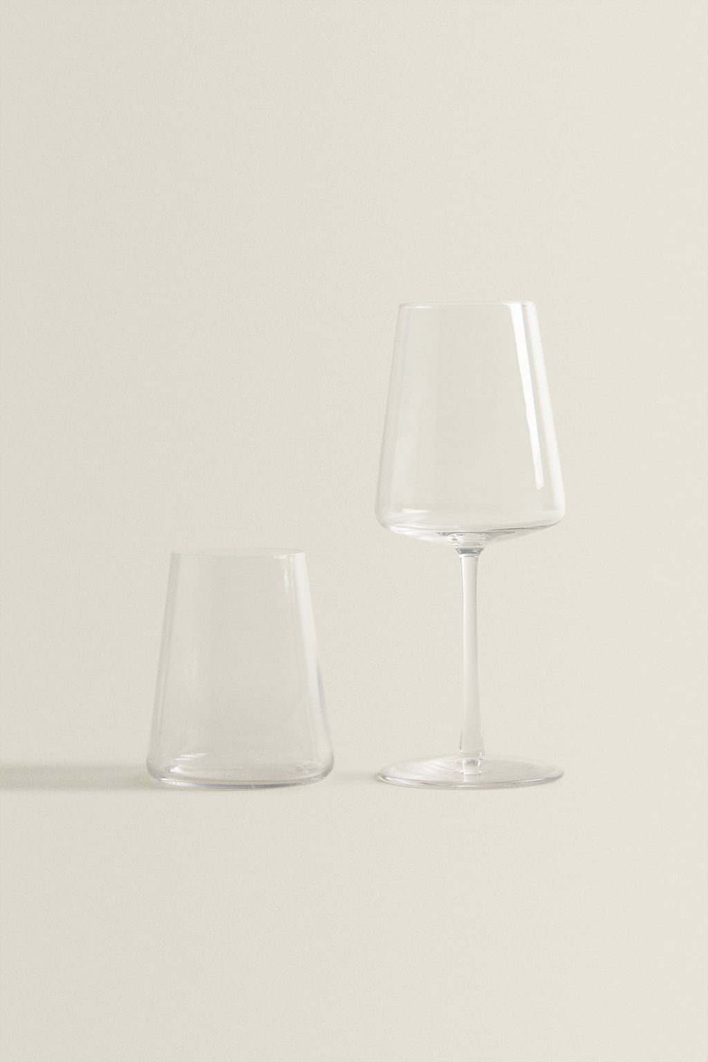 Glassware, tumbler glass, 3.9", cone shape